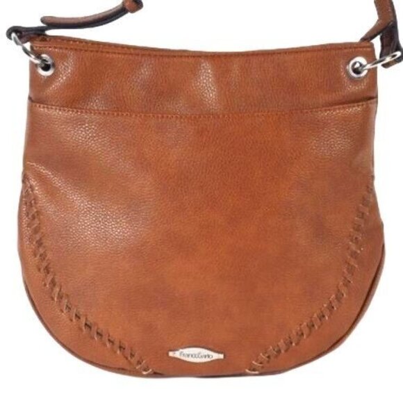 Franco Sarto Womens Purse Saddlebag Brown Cognac Shoulder Strap Handbag - Picture 9 of 9